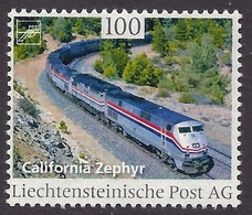 Liechtenstein 2017 Trains - Famous Train, Railways, California Zephyr, Bahn MNH - Ungebraucht