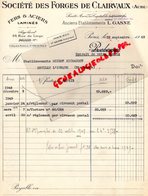 10- CLAIRVAUX-75- PARIS-  FACTURE SOCIETE FORGES DE CLAIRVAUX- L. GASNE- FERS ACIERS- 28 RUE DE LIEGE- 1949 - Artigianato