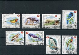 PAJAROS BIRDS OISEAUX YEMEN MICHEL 763A/770A YEAR 1969 COMPLETE SET OBLITERATED -LILHU - Collezioni & Lotti