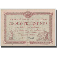 France, Deux-Sèvres, 50 Centimes, 1916, TTB+, Pirot:93-7 - Chambre De Commerce