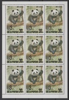 North Korea 2006 Mi. 5050 Minisheet Kleinbogen 9 Stamps OVERPRINT Faune Fauna Ours Bear Bär Panda MNH** RARE - Beren