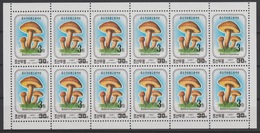 North Korea 2006 Mi. 5047 Minisheet Kleinbogen 12 Stamps OVERPRINT Flora Mushroom Champignon Pilz MNH** RARE - Funghi