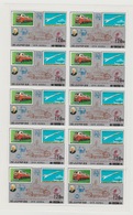 North Korea 2006 Mi. 5099 Minisheet Kleinbogen 10 Stamps OVERPRINT Train Railways Eisenbahn Concorde Airplane Stamp On - Concorde