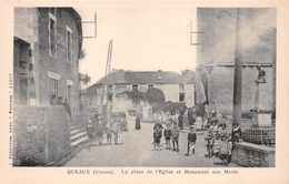 ¤¤   -   QUEAUX   -  La Place De L'Eglise Et Monument Aux Morts     -  ¤¤ - Sonstige & Ohne Zuordnung