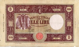 ITALIA 1000 LIRE 1943 P-72a1 VG - 1000 Lire