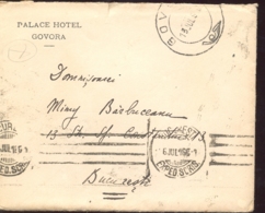 KING CHARLES I, CHARITY, STAMPS  ON GOVORA PALACE HOTEL HEADER COVER, 1916, ROMANIA - Covers & Documents