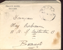 KING CHARLES I, STAMPS  ON GOVORA PALACE HOTEL HEADER COVER, 1916, ROMANIA - Lettres & Documents