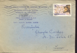 BROWN BEAR, STAMP ON MEDICAL SOCIETY UNION HEADER COVER, 1965, ROMANIA - Covers & Documents