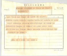 TELEGRAPH, TELEGRAMME SENT LOCO FROM BUCHAREST TO BUCHAREST, 1968, ROMANIA - Télégraphes