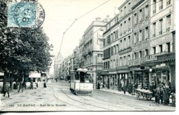 N°66298 -cpa Le Havre -rue De La Bourse -tramway- - Strassenbahnen