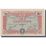 France, Deux-Sèvres, 50 Centimes, 1920, SUP+, Pirot:93-10 - Chambre De Commerce