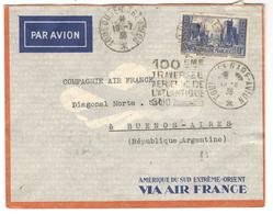 9780 - 100e TRAVERSEE ATLANTIQUE - 1927-1959 Storia Postale
