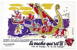 Buvard La Vache Qui Rit, Fromageries Bel. Série La Navigation, Dessin De Luc M.Bayle N° 3 Les Vikings - F