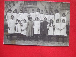 ITALIE - ROME - CARTE PHOTO - GROUPE DE PETITES FILLES - 5e ELEMENTAIRE 1920 - Voir Les Scans - - Onderwijs, Scholen En Universiteiten