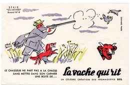 Buvard La Vache Qui Rit, Fromageries Bel. Série Les Métiers Dessin De H.Baillé  N°4 Le Chasseur - F