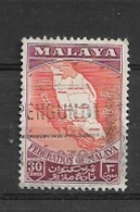 MALASIA FEDERATION  1957 Coat Of Arms, Flag And Map Of Malaya  USED - Fédération De Malaya