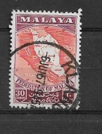 MALASIA FEDERATION  1957 Coat Of Arms, Flag And Map Of Malaya  USED - Federation Of Malaya