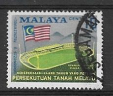 MALASIA FEDERATION 1958 The 1st Anniversary Of Independence  , Flag USED - Fédération De Malaya