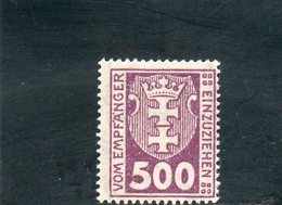 DANTZIG 1921-3 * - Segnatasse