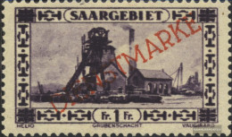 Saar D20a With Hinge 1927 Landscapes - Dienstzegels