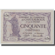 France, Chateauroux, 50 Centimes, 1920, TTB, Pirot:46-24 - Chambre De Commerce