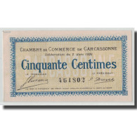 France, Carcassonne, 50 Centimes, 1920, SPL, Pirot:38-15 - Chambre De Commerce