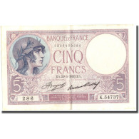 France, 5 Francs, 5 F 1917-1940 ''Violet'', 1933, 1933-04-20, SUP, KM:72e - 5 F 1917-1940 ''Violet''