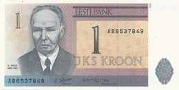 Banconota Da   1  KROONI  ESTONIA - Anno 1992. - Estonie