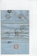 CTN54B- LAC NEW YORK / NANTES JUILLET 1859 TAXEE 16d - Maritime Post