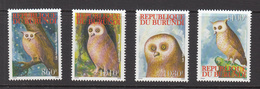 2009 Burundi Owls Birds  Oiseaux Hibou Complete Set Of 4 MNH - Ungebraucht