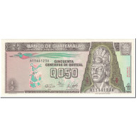 Billet, Guatemala, 1/2 Quetzal, 1989, 1989-01-04, KM:72a, NEUF - Guatemala