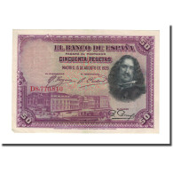 Billet, Espagne, 50 Pesetas, 1928, 1928-08-15, KM:75b, SUP - 50 Pesetas