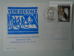 D161768   Commemorative - Hungary - Veresegyház Váci Mihály M. Közp.  Bélyegkiállítás  1974 - Foglietto Ricordo