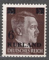 Germany Occupation Of Kurland 1945 Mi#2 Wz (glanz Shiny Gum) Mint Never Hinged - Occupation 1938-45