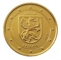 LETTONIE 2017 - 2 EUROS COMMEMORATIVE - LATGALE -  PLAQUE OR - Lettland