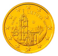 LITUANIE 2017 - 2 EUROS COMMEMORATIVE - VILNIUS -  PLAQUE OR - Litauen