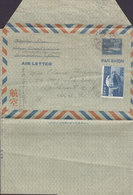 Japan Uprated Airmail Postal Stationery Ganzsache Air Letter 38 Yen Aerogramme 1949 To USA, UPU Weltpostverein Stamp ! - Luchtpostbladen