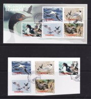 New Zealand 2014 Endangered Seabirds Set Of 5 + Minisheet Used - Used Stamps