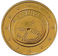 LITUANIE 2016 - 2 EUROS COMMEMORATIVE - CULTURE BALTIQUE -  PLAQUE OR - Litauen