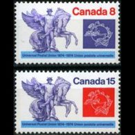CANADA 1974 - Scott# 648-9 UPU Cent. Set Of 2 MNH - Nuevos