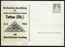 BERLIN OCCIDENTAL - ENTIER POSTAL TYPE N° 128 , EXPO. PHILATELIQUE DE TETTAU LE 14/9/1958 - LUXE - Postcards - Mint