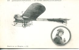 N°66371 -cpa Quinzaine Aviation Le Havre Trouville - Morane Sur Monoplan Blériot- - Aviateurs