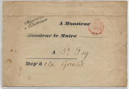 LETTRE MINISTERE DE L'INTERIEUR ADRESSE AU MAIRE DE ST FOY -GIRONDE  -AU DOS CAD STE FOY 1844 - 1801-1848: Precursors XIX