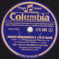 78 Trs - 30 Cm - état TB - CONCERTO BRANDEBOURGEOIS N°5 EN RE MINEUR - THE BUSCH' CHAMBER PLAYERS - 78 T - Disques Pour Gramophone