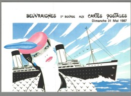 CPM 80 - Beuvraignes - 5ème Bourse Aux Cartes Postales - 1987 - Illustration De Jean-Pierre Parlange - Beuvraignes