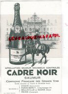 49 - SAUMUR - BUVARD CADRE NOIR - MAISON A CHACE- BELLEVILLE SUR SAONE- REIMS-PARIS BERCY- ECOLE DE CAVALERIE - Alimentaire