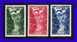 1955 - 1957 - Andorra Francesa - Scott Nº  C 02 / C 04 - Lujo - MNH - Valor Catalogo 175 € - AN- 195 - 01 - Unused Stamps