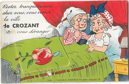 CROZANT (23) Carte à Système Dépliant Couple - Crozant