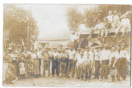 SCENE DE BATTAGE Carte Photo Batteuse Grosse Animation A LOCALISER - Autres & Non Classés