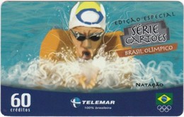 Brazil - BR-TLM-MG-2013, 08/34 - 0150, Event, Swimming, 60U, 30,960ex, 4/04, Used - Olympische Spelen